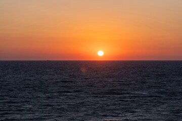 御前崎で見た太平洋に沈む夕日の情景