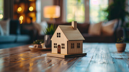 Close-up of a modern architectural project in the hands of a businessman. Technological building in the form of a model. Construction concept, technology.