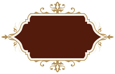 golden vintage frame Red carpet on the floor for greetings