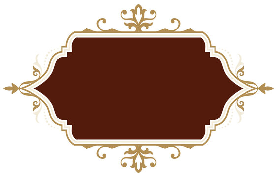 golden vintage frame Red carpet on the floor for greetings