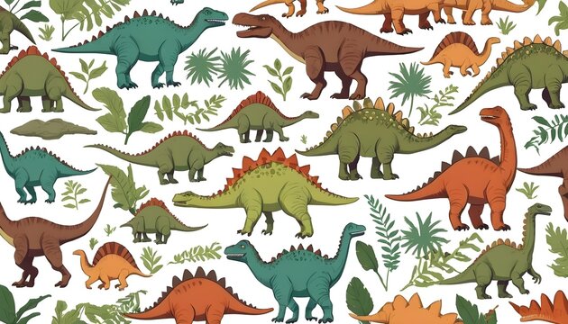 pattern with dinosaurs