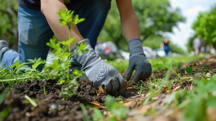 Group of enthusiastic volunteers gather for a community engagement event, focusing on local cleanup and beautification projects. Through the power of photography, they aim to raise awareness