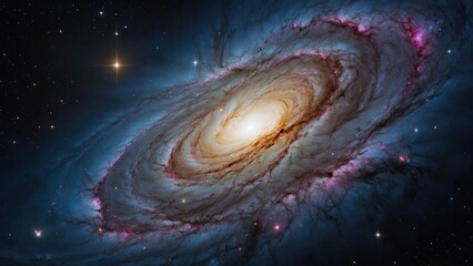 Galaxy wallpaper,   galaxy wallpaper with breathtaking detail, capturing vivid nebulae, swirling dust clouds, and glittering stars against a backdrop of infinite space. 