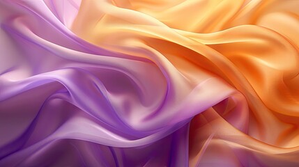 abstract background with d wave bright gold and purple gradient silk fabric 