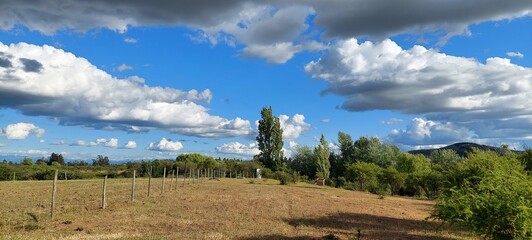 Paisajes Naturales del campo chileno en tiempo de verano