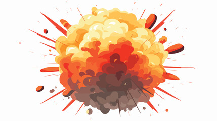 Round explosion vector illustration for game design