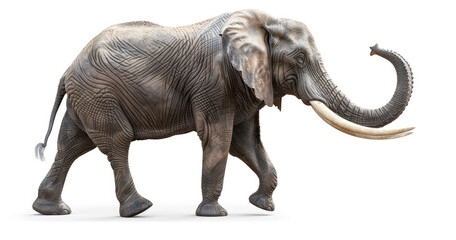African Bush Elephant Striding Forward
