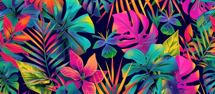 Tropical Pattern In Bright Colors