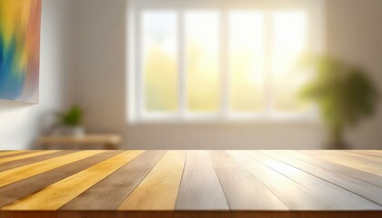 empty wooden  table modern living room with table room with a table, empty room with wooden floor