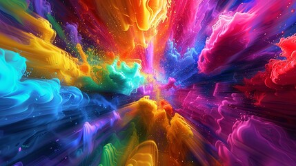 Neon Vortex: Fractal Color Explosion