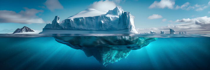 The Hidden Depths- A Remarkable Glimpse into the Underwater World of Icebergs