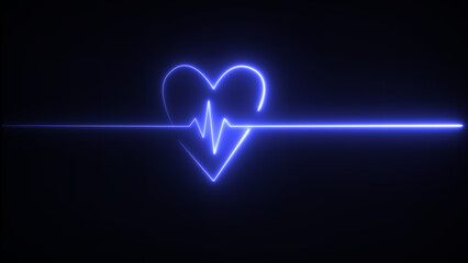 Heart beat is the electrical activity of heart. Which can show various diseases condition. This activity is demonstrated by electrocardiogram. - obrazy, fototapety, plakaty