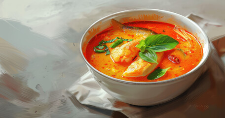 Savory Fish Curry with Basil
