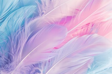 Fototapeta na wymiar Whisper-light feathers in a soft pastel spectrum create a tranquil and serene visual experience.