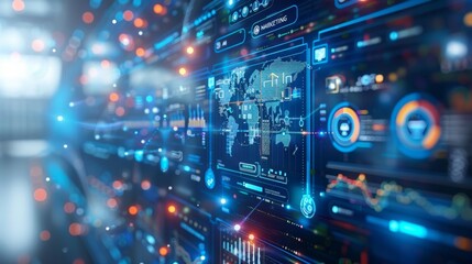 Obraz premium AI in marketing employs machine learning algorithms to process extensive datasets, enabling precise targeting, dynamic pricing, and adaptive content delivery for unparalleled consumer engagement. 