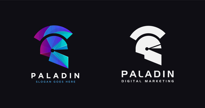 Paladin logo, warrior logo, spartan logo icon inspiration with modern style