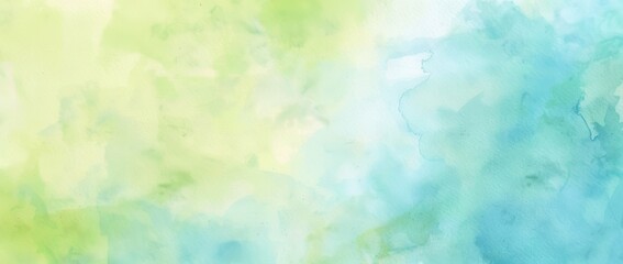 Tranquil abstract watercolor wash in serene shades of blue and green, reminiscent of a peaceful seascape.