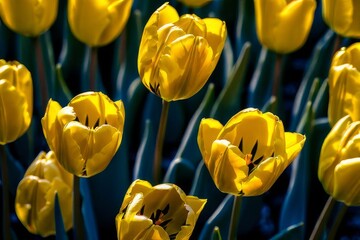 Fototapeta premium a Spring flowers lie on nature