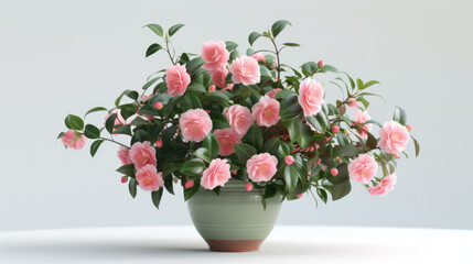 Fresh Pink Floral Arrangement Pot
