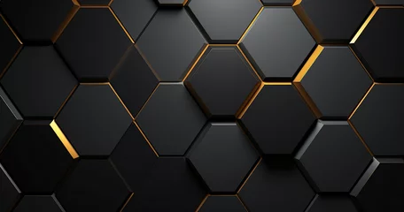 Fotobehang abstract background with hexagons © Rey