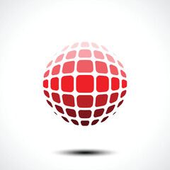 Abstract globe design icon. Vector illustration.