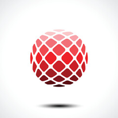 Abstract globe design icon. Vector illustration.