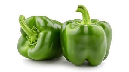 Green pepper isolated on white background