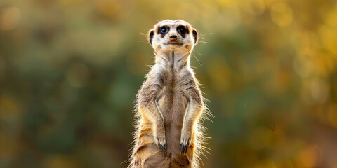 a meerkat stands on its hind legs, generative AI