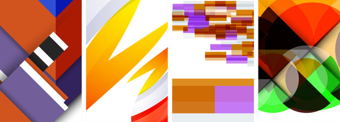 Minimal geometric abstract background with circles, lines and triangles