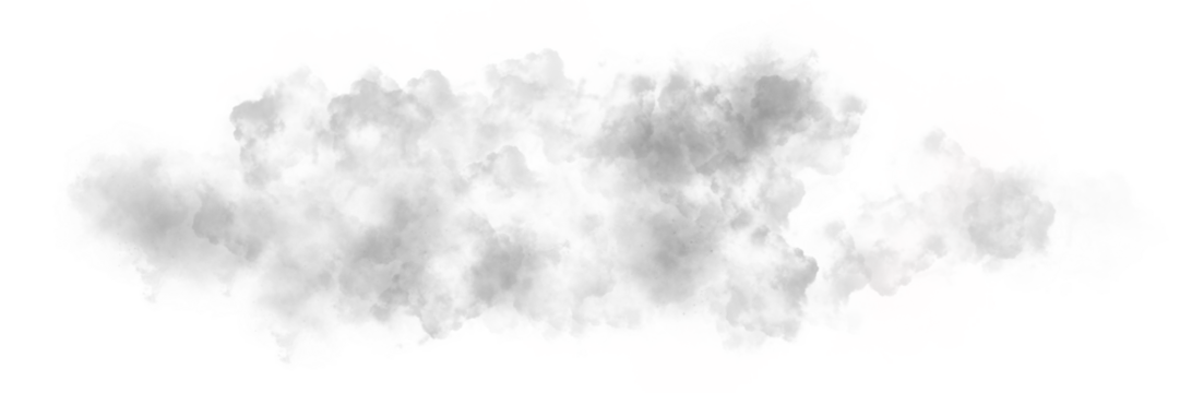 the transparent realistic white cloud element