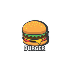 vector illustration of concept burger design.