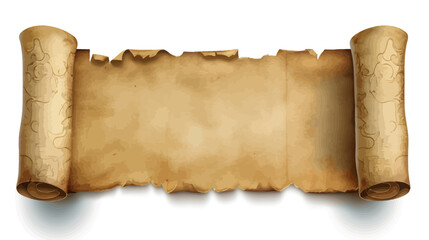 a piece of parchment paper with a scroll on it