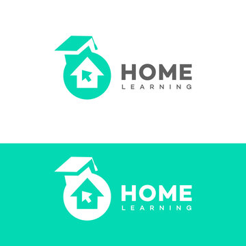 Home learning logo Icon Brand Identity Sign Symbol Template 
