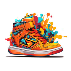 Shoes depicted in illustrator 2D vector design