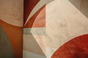 A minimalist geometric design earth tone color.