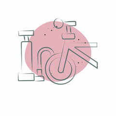 Icon Air Pump related to Bicycle symbol. Color Spot Style. simple design editable. simple illustration