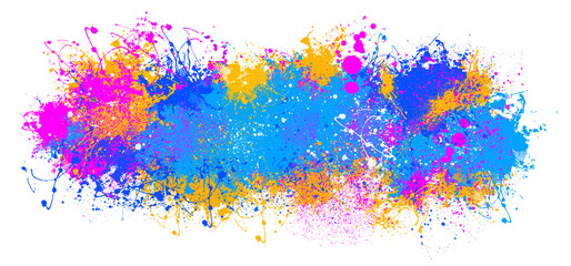 colorful paint stain elements