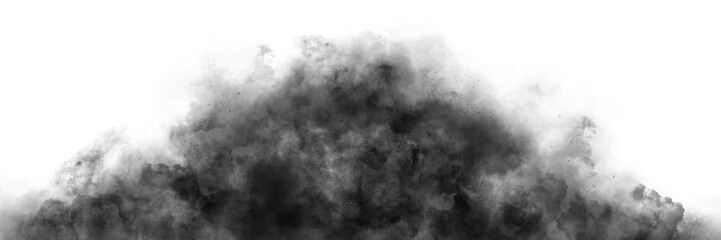 isolated black smoke element