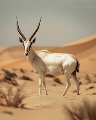 Marvel at the Majestic Oryx: A Stunning Arabian Antelope in Comic Book Form