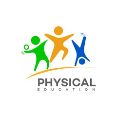 Physical education logo Icon Brand Identity Sign Symbol Template 