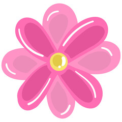 pink flower isolated on white