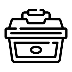 portable fridge Line Icon