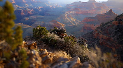 view from the top of the mountain potrait view of Grand canyon national park scenic view landscape background