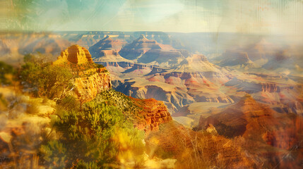 Picturesque landscapes of the grand canyon landscape background