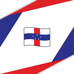 Netherlands Antilles Flag Abstract Background Design Template. Netherlands Antilles Independence Day Banner Social Media Post. Netherlands Antilles