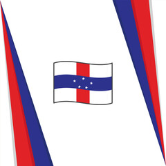 Netherlands Antilles Flag Abstract Background Design Template. Netherlands Antilles Independence Day Banner Social Media Post. Netherlands Antilles Flag