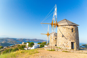 Fototapeta na wymiar patmos greece agean island in summer