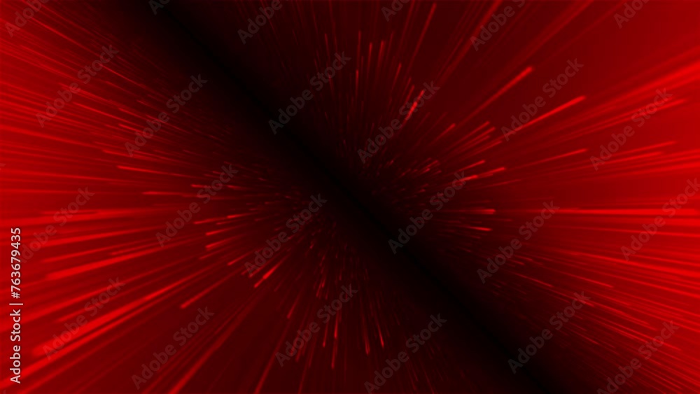 Poster animation of glowing colorful red diagonal lines
