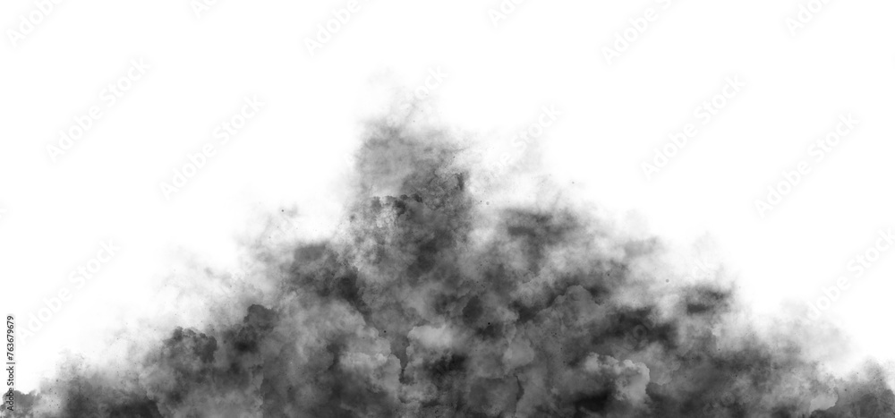 Poster thick black smoke of pollution