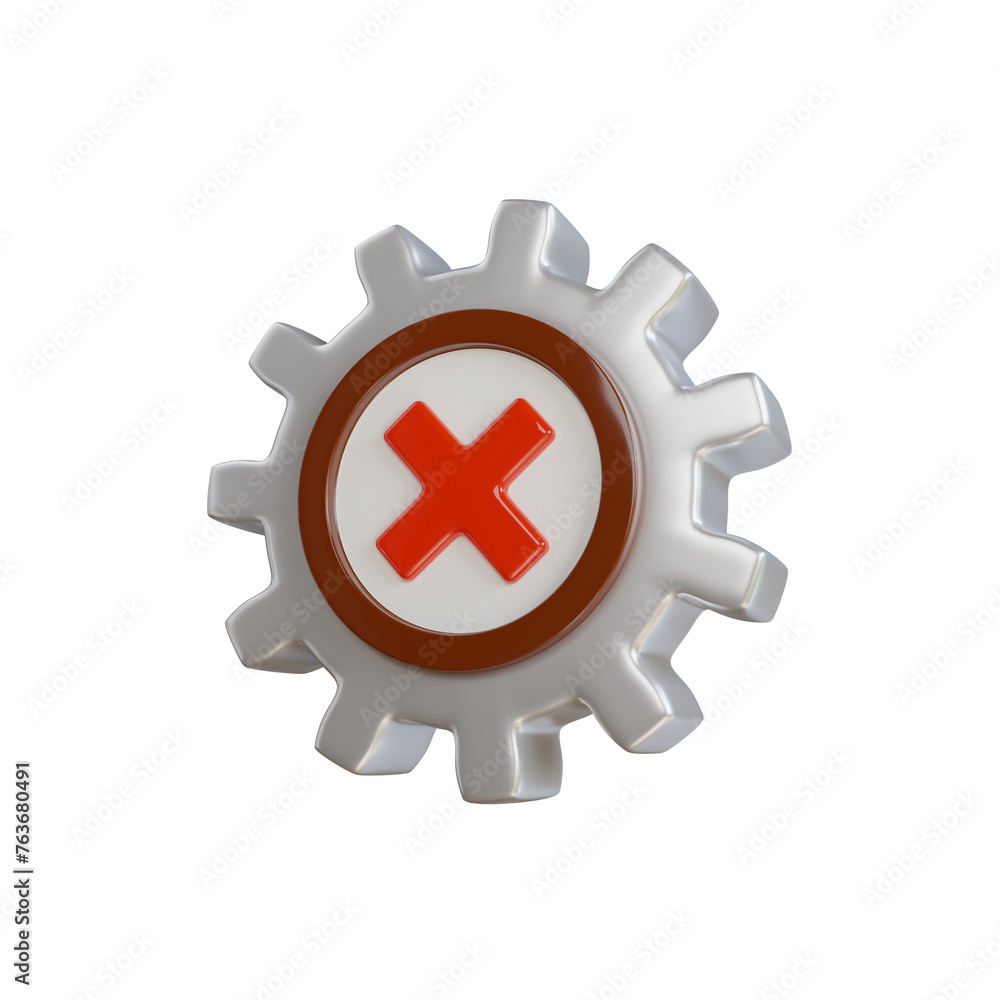 Poster remove setting 3d icon. rejected 3d icon